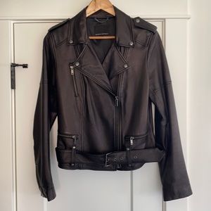 Banana Republic Black Leather Moto Jacket